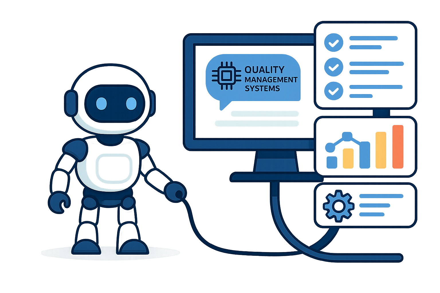 AI robot powering Simpletrak quality management system