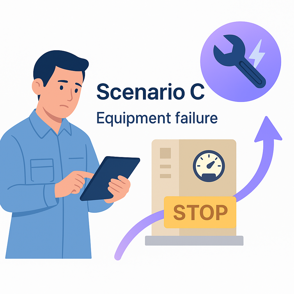 Scenario C preview – equipment failure